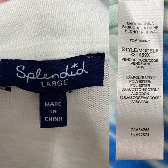 NWT Splendid Oversized Tie Dye Lightweight Pullover Lounge Casual Boho Size L - Picture 7 of 9